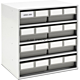 Treston 6083-30R. Kennoset storage bin cabinet 400x300x395, grey